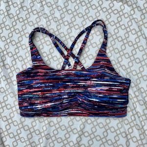 lululemon Energy Bra- Hinshu Apline White Multi